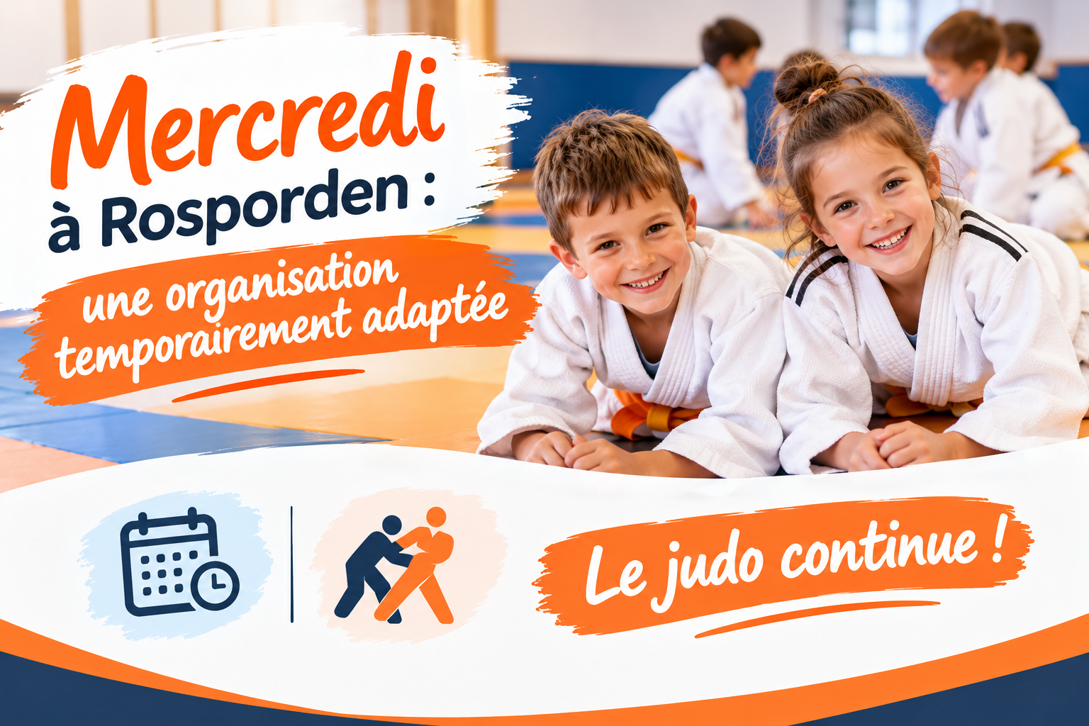 Du changement le mercredi à Rosporden, mais le judo continue !